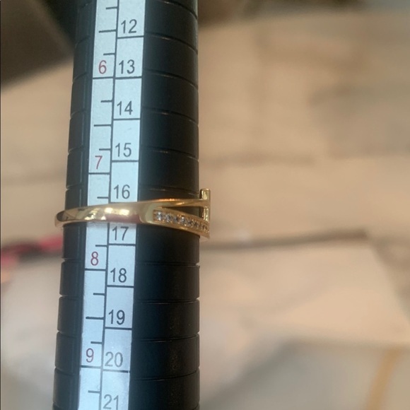 New Rose Gold Plated Ring Open Bar Unique Size 7.5 (#9) GIFT - Picture 3 of 10